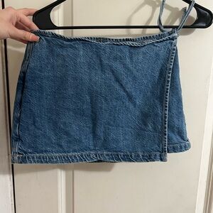 Garage Light Blue Denim Skirt
